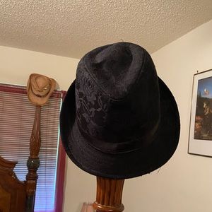 Black lace Fedora Hat